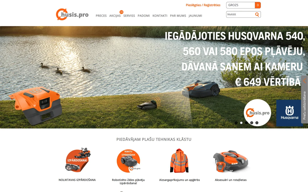 Husis Pro mājaslapa